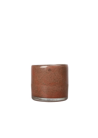 Candle holder Calore XS, Rusty red BYON Front