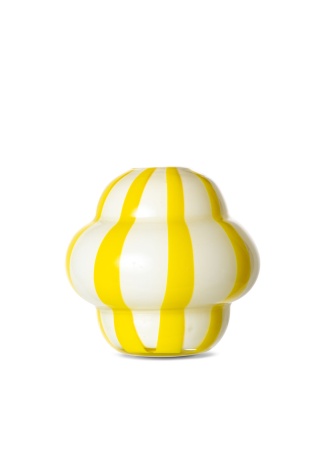 VASE CURLIE YELLOW/WHITE BYON Front