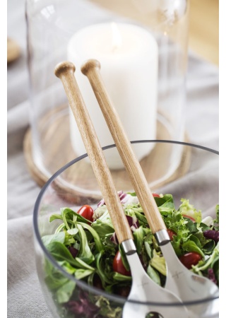 Oak salat utensils  