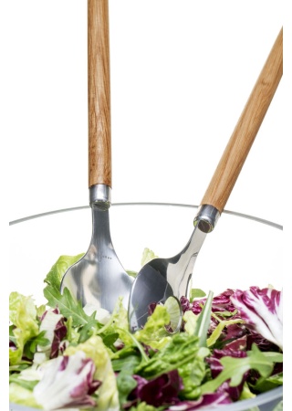 Oak salat utensils  