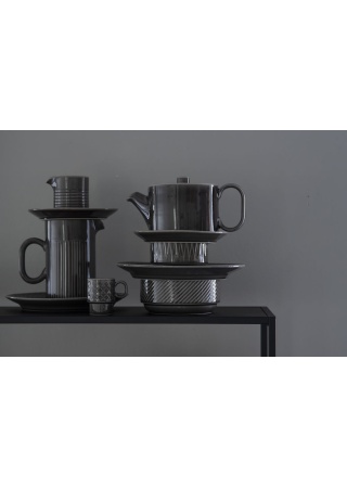 COFFEE & MORE SIDE PLATE, GREY  