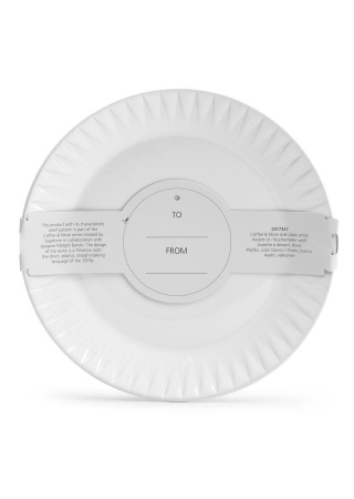 COFFEE & MORE SIDE PLATE, WHITE  