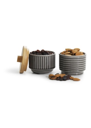 COFFEE & MORE, SERVING BOWLS WITH BAMBO LID 2-PACK  