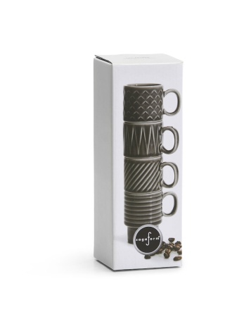 COFFEE & MORE, MULLED WINE/ESPRESSO CUP GREY 4-P  