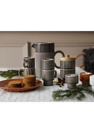 COFFEE & MORE, MULLED WINE/ESPRESSO CUP GREY 4-P  