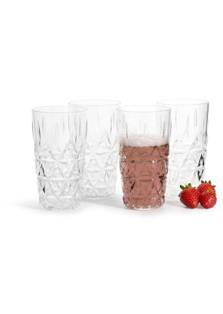 PICKNICK ALL PURPOSE GLASS 4-PAC, TRANSPARENT  