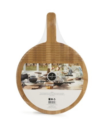 CUTTING & SERVING BOARD ROUND, BAMBOO  