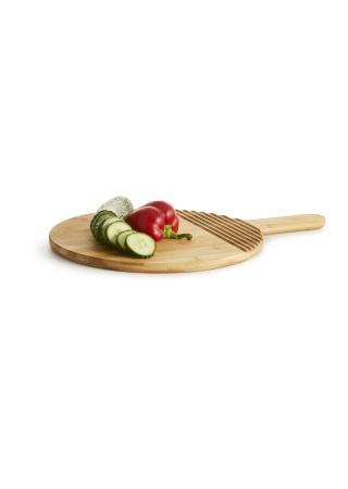 CUTTING & SERVING BOARD ROUND, BAMBOO  