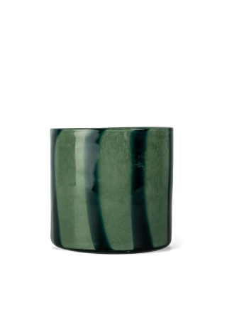 VASE/CANDLE HOLDER CALORE CURVE M, GREEN/NAVY BYON Front