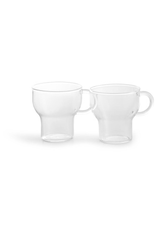 GLASSMUG 2-PACK SMALL, CLEAR  