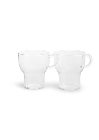 GLASS MUG 2-PACK CLEAR 25 CL  