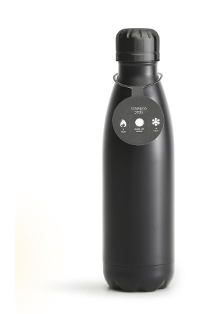 STEEL BOTTLE BLACK, 50CL, 16/8H default 