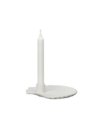 CANDLE HOLDER SHELL M, WHITE BYON Front