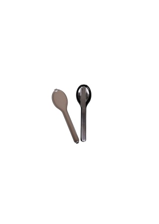 TO GO CUTLERY 3-PCS/SET, BLACK/SILVER  