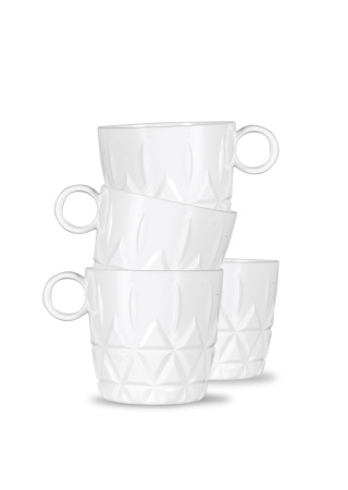 PICNIC COFFEE MUG 4-PCS, WHITE default 