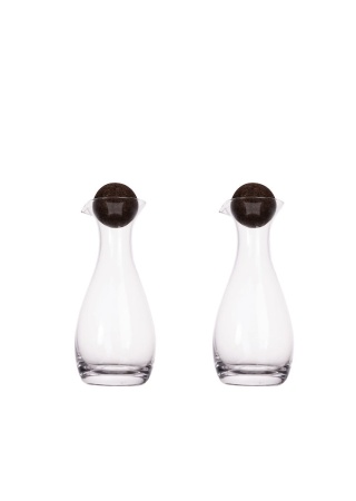 NATURE OIL/VINEGAR BOTTLES WITH CORK STOPPERS, 2-PACK default 