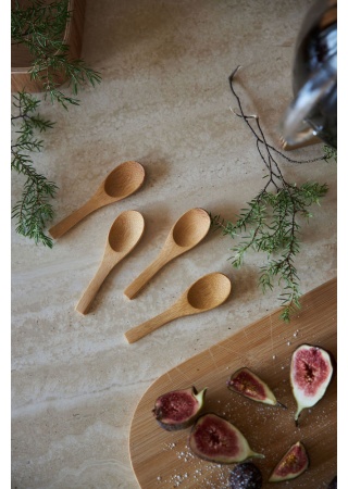 ELLEN SPOON 4-PCS, BROWN  