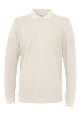 Pánské polo s dlouhým rukávem Cottover (GOTS) Off white Front