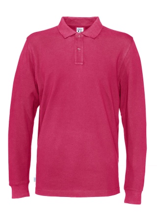 Pánské polo s dlouhým rukávem Cottover (GOTS) Cerise, třešňová  Front