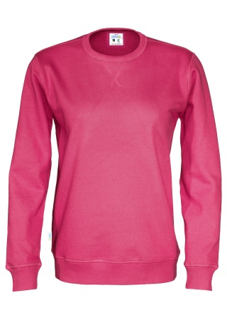 Mikina CREW NECK (GOTS) Cerise, třešňová  Front