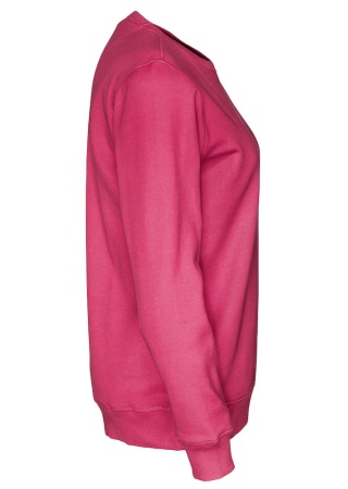 Mikina CREW NECK (GOTS) Cerise, třešňová  Side