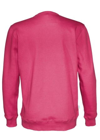 Mikina CREW NECK (GOTS) Cerise, třešňová  Back