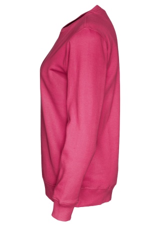 Mikina CREW NECK (GOTS) Cerise, třešňová  Side