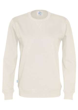 Mikina CREW NECK (GOTS) Off white Front