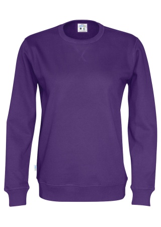 Mikina CREW NECK (GOTS) Purpurová, nachová Front