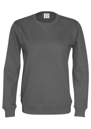 Mikina CREW NECK (GOTS) Tmavě šedá Charcoal Front