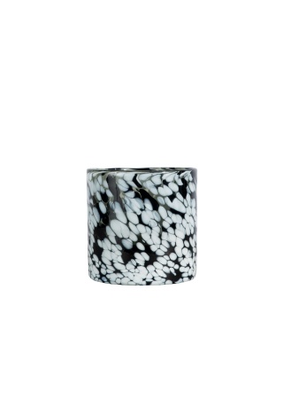 VASE/CANDLE HOLDER CALORE M, BLACK/WHITE BYON Front