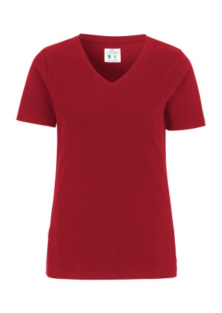 Dámské tričko Cottover STRETCH V-NECK Červená Front