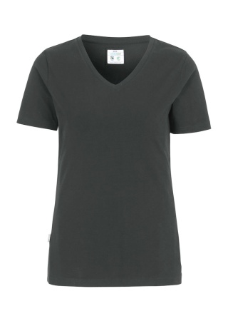 Dámské tričko Cottover STRETCH V-NECK Tmavě šedá Charcoal Front