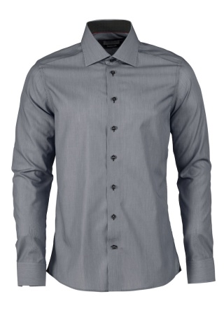 SHIRT RED BOW 24 SLIM FIT GREY STRIPE Front