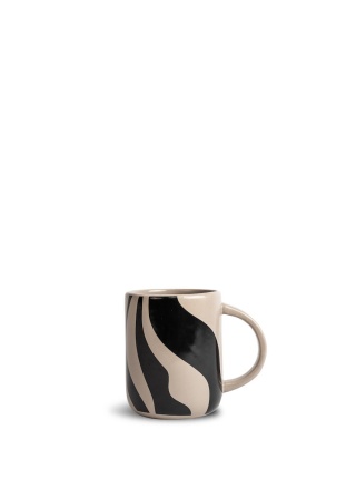 MUG LIZ ZEBRA, BEIGE/BLACK BYON Front