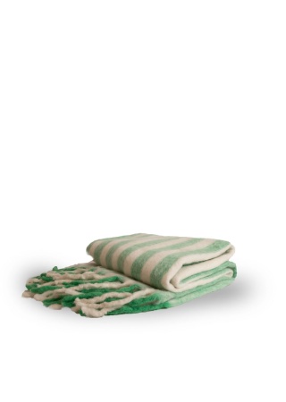 THROW EDIEN, GREEN/WHITE BYON Front