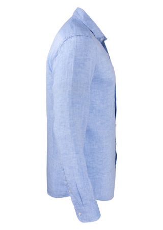 Lněná košile INDIGO BOW 33 SLIM FIT SKYBLUE Side