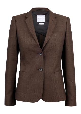 CLUB BLAZER 30 WOMAN BROWN MELANGE Front