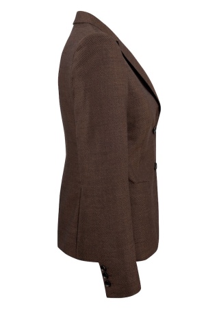 CLUB BLAZER 30 WOMAN BROWN MELANGE Side