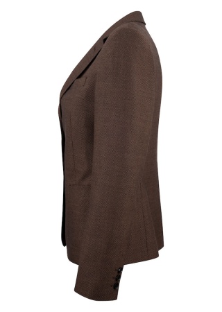 CLUB BLAZER 30 WOMAN BROWN MELANGE Side