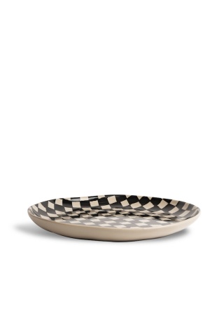 PLATE LEXI, BLACK/BEIGE BYON Front