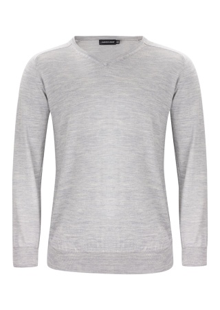 Pánský svetr MERINO LIGHT GREY MELANGE Front