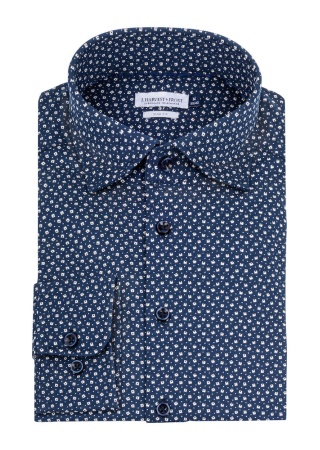 Košile INDIGO BOW 131 REGULAR FIT NAVY / TISK Side