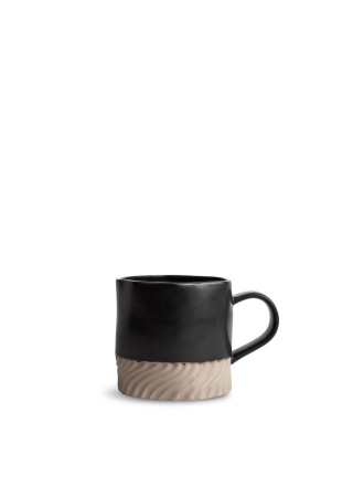 MUG SWIRL, BLACK/BEIGE BYON Front