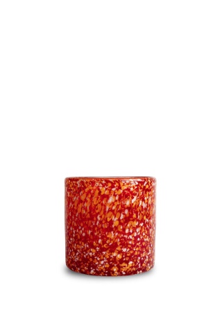 VASE/CANDLE HOLDER CALORE M, RED/ORANGE BYON Front