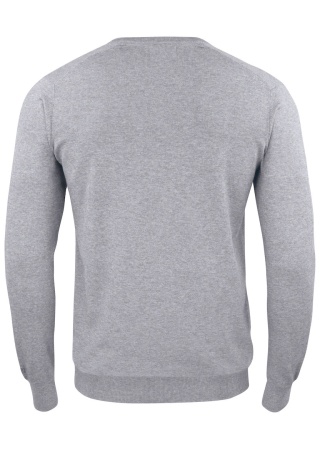 Pletený svetr OAKVILLE V-NECK GREY MELANGE Back