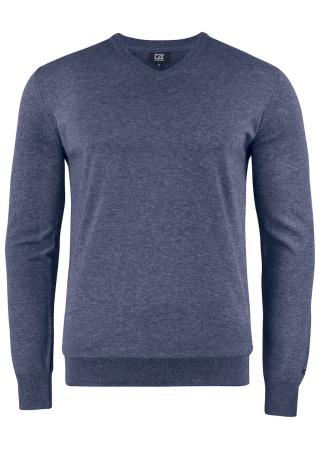 Pletený svetr OAKVILLE V-NECK NAVY MELANGE Front