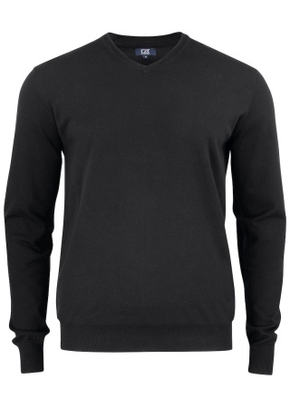 Pletený svetr OAKVILLE V-NECK BLACK Front