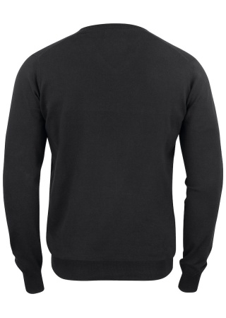 Pletený svetr OAKVILLE V-NECK BLACK Back