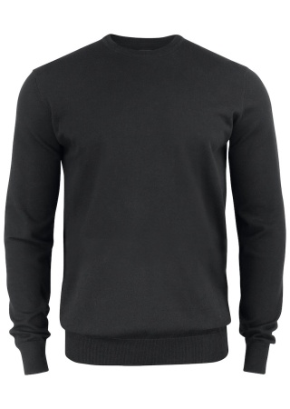 Pletený svetr OAKVILLE CREWNECK BLACK Front